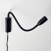 Lampe de chevet Alsea LED Noir, 1 lumière, Détecteur de mouvement