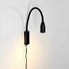 Lampe de chevet Alsea LED Noir, 1 lumière, Détecteur de mouvement