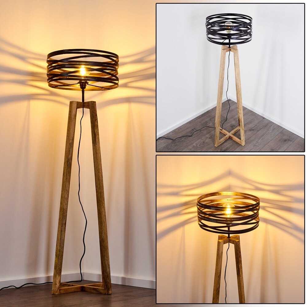 Lampadaire Gauley Brun, Noir, 1 lumière main product photo