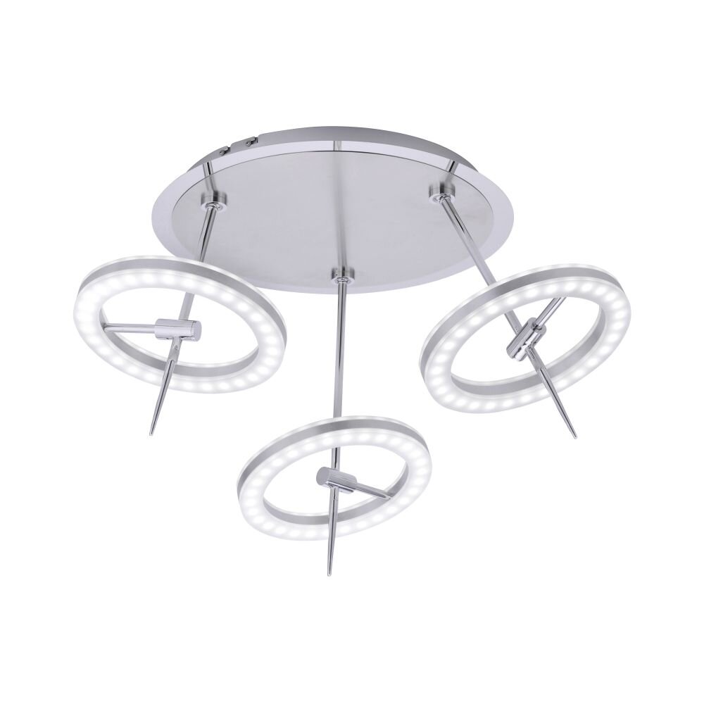 Plafonnier Paul Neuhaus Q-AMY LED Acier inoxydable, 6 lumières, Télécommandes main product photo