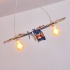Suspension Fiete Bleu, Argenté, 2 lumières