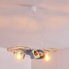 Suspension Fiete Bleu, Argenté, 2 lumières