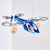Suspension Fiete Bleu, Argenté, 2 lumières