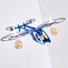 Suspension Fiete Bleu, Argenté, 2 lumières