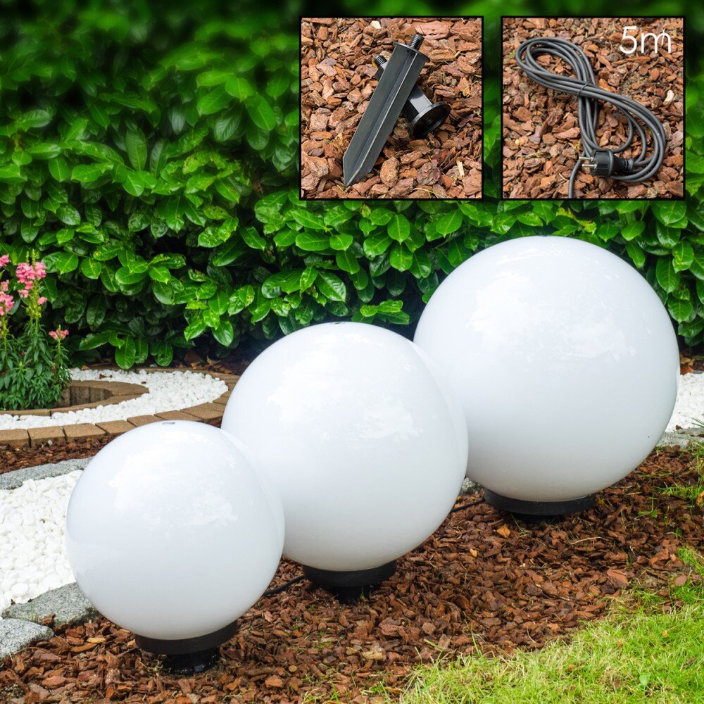 Set de boules lumineuses Miau Blanc, 3 lumières main product photo