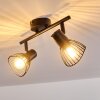 Plafonnier Holbol Noir, 2 lumières
