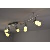 Plafonnier Trio 8214 LED Aluminium, Chrome, Acier inoxydable, 6 lumières