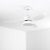 Ventilateur de plafond Doha LED Blanc, 1 lumière, Télécommandes