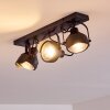 Plafonnier Rahway Noir, 3 lumières