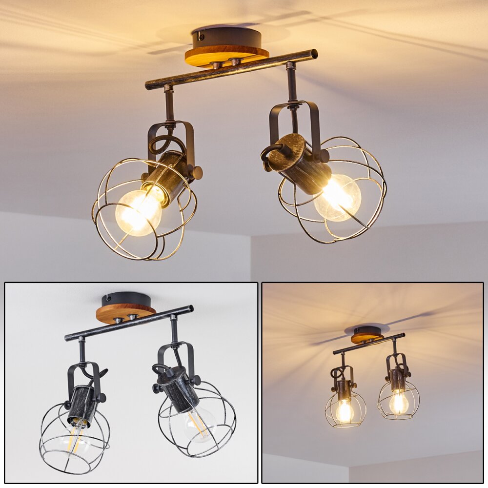 Plafonnier Sundsvall Bois foncé, Noir, 2 lumières main product photo