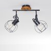Plafonnier Sundsvall Bois foncé, Noir, 2 lumières