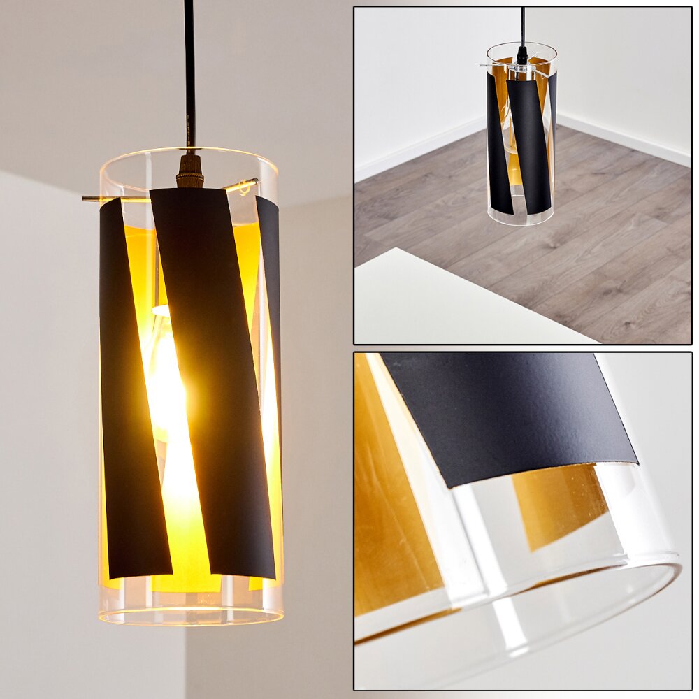 Suspension Vänersborg Noir, 1 lumière main product photo