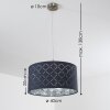 Suspension Meldal Nickel mat, 1 lumière