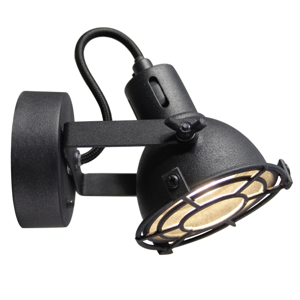 Spot mural Brilliant Jesper LED Noir, 1 lumière main product photo