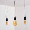 Suspension Hallabro Noir, 3 lumières