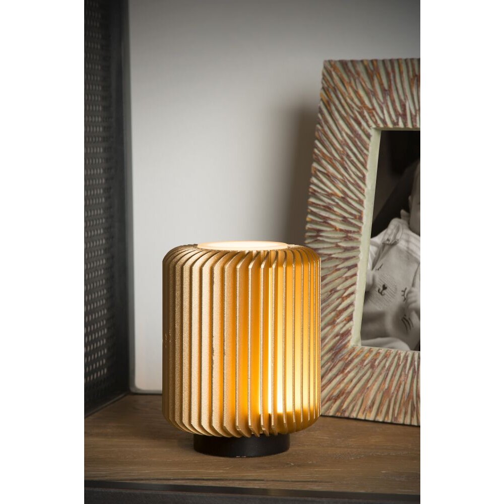 Lampe de table Lucide TURBIN LED Or, 1 lumière main product photo