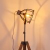 Lampadaire Haervej Bois foncé, Noir, 1 lumière