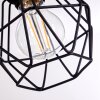 Suspension Barbengo Bois clair, Noir, 6 lumières