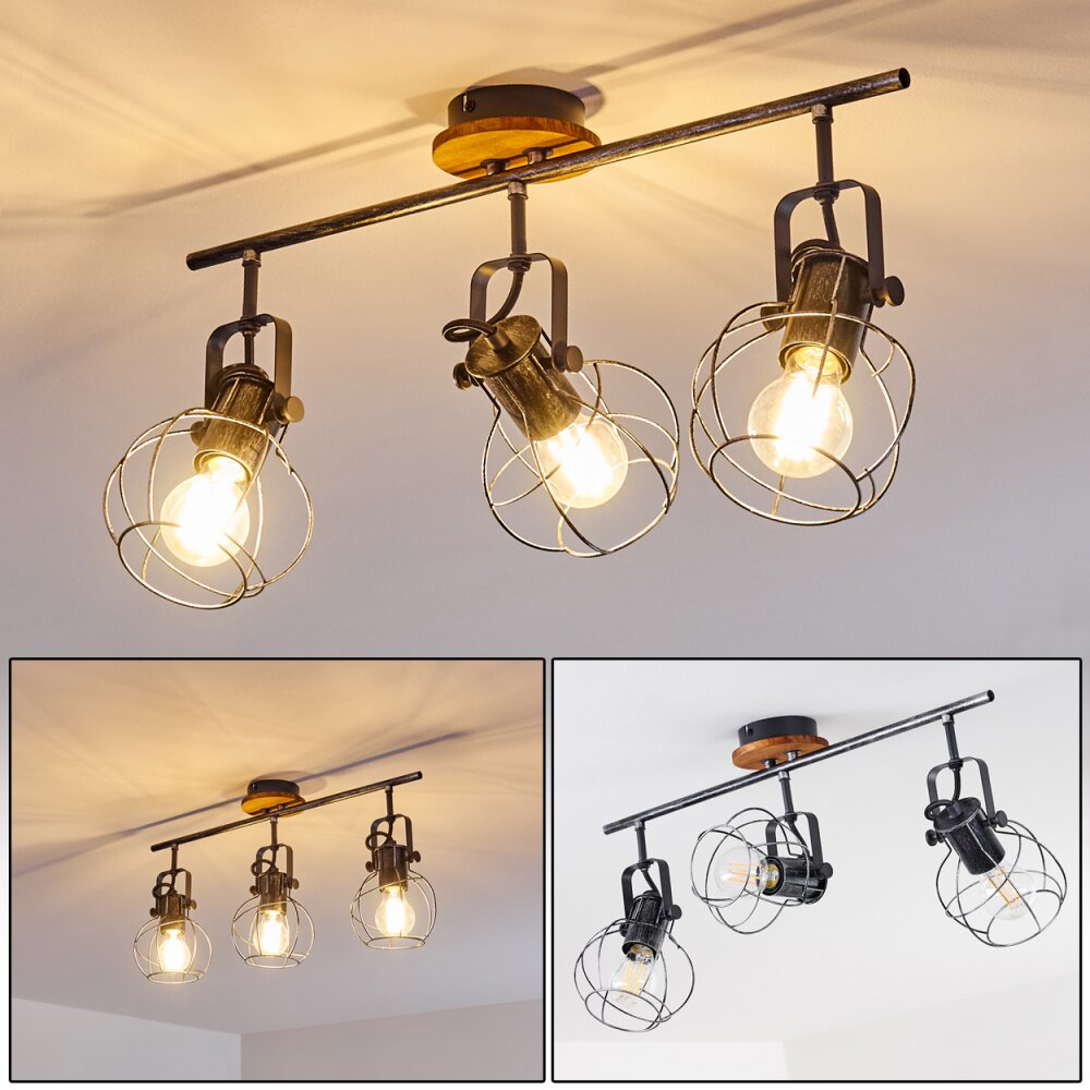 Plafonnier Sundsvall Bois foncé, Noir, 3 lumières main product photo