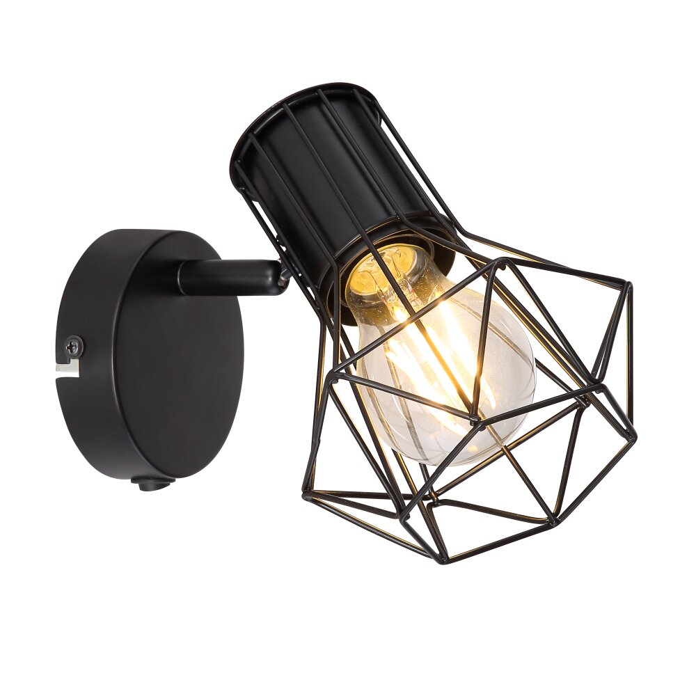 Spot Globo PRISKA Noir, 1 lumière main product photo