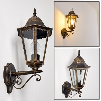 Applique extérieure Hongkong Brun doré, 1 lumière Applique extérieure Hongkong Brun doré, 1 lumière