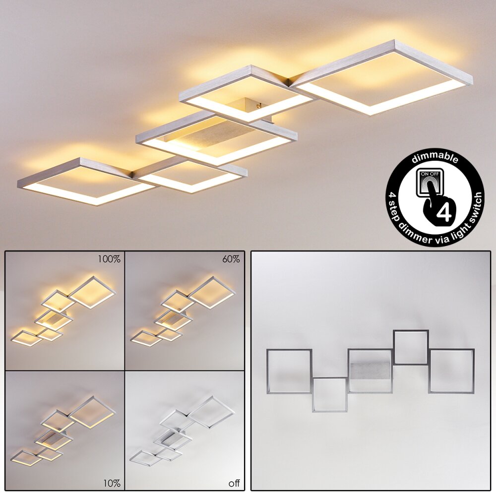 Plafonnier Bacolod LED Aluminium, 1 lumière main product photo