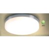 Plafonnier Globo OPAL Acier inoxydable, Nickel mat, Blanc, 3 lumières