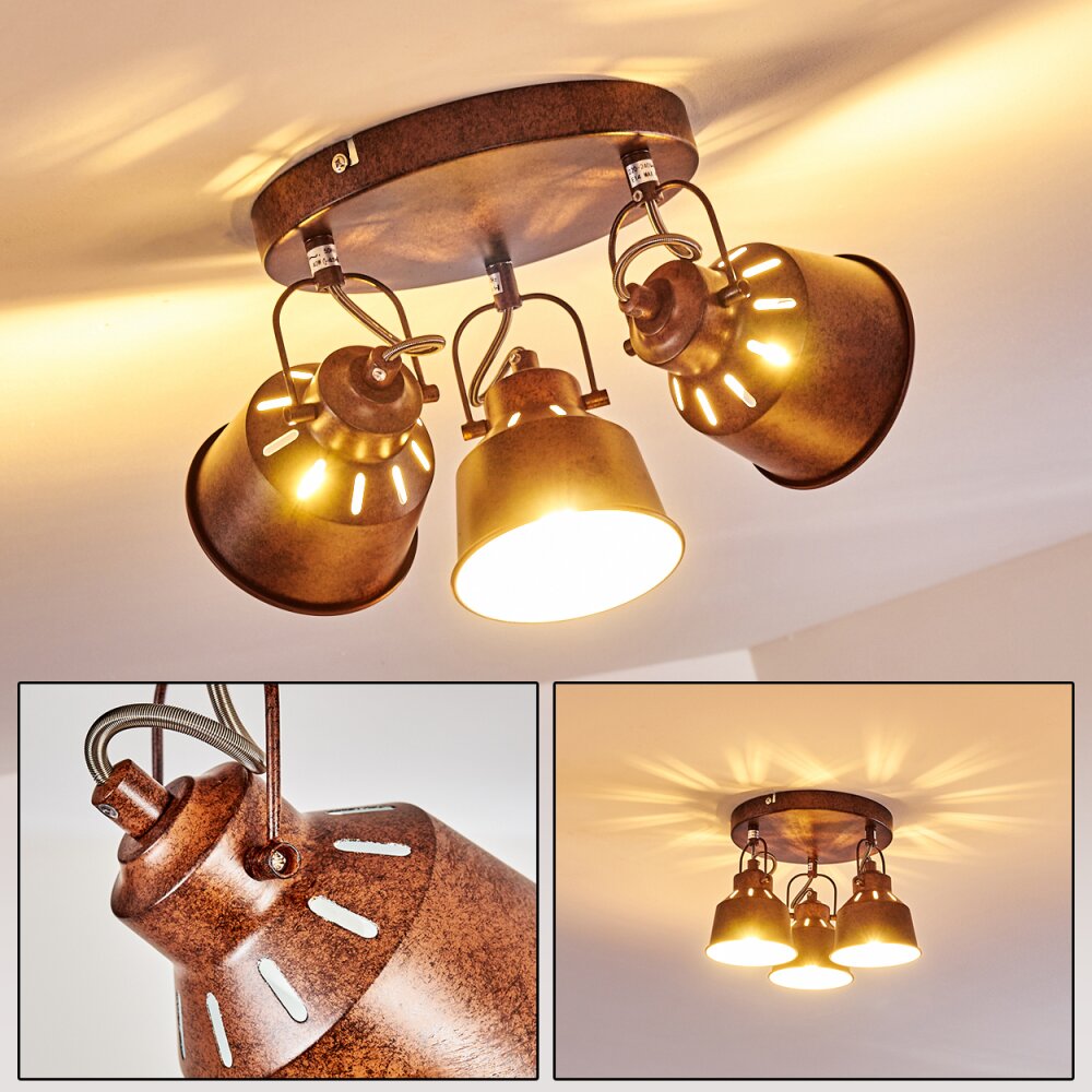 Plafonnier Safari Rouille, 3 lumières main product photo