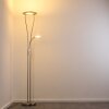 Lampadaire à vasque Watino LED Nickel mat, 3 lumières