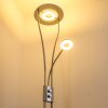 Lampadaire à vasque Watino LED Nickel mat, 3 lumières