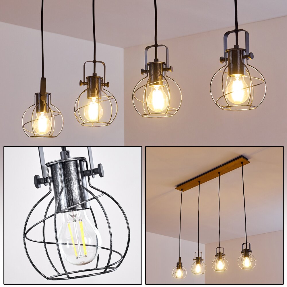 Suspension Sundsvall Brun, Noir, 4 lumières main product photo