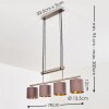 Suspension Glane Nickel mat, 4 lumières