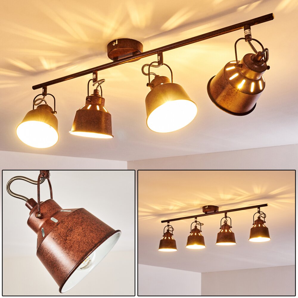 Plafonnier Safari Rouille, 4 lumières main product photo