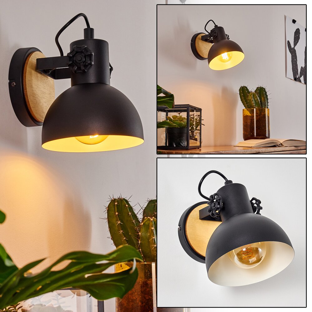 Applique murale Flagstaff Bois clair, Noir, 1 lumière main product photo
