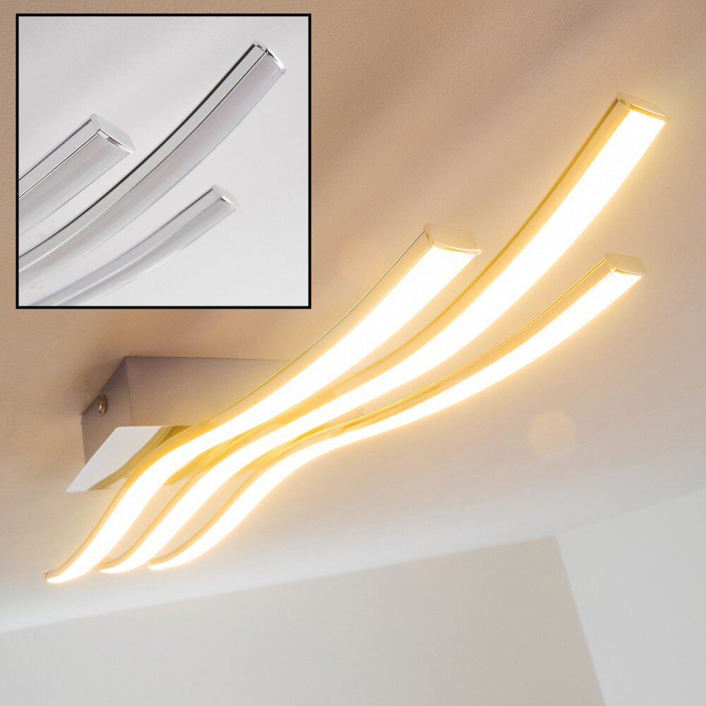 Plafonnier Eglo Roncade LED Chrome, 3 lumières main product photo