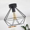 Plafonnier Cenova Noir, 1 lumière