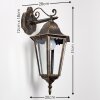Applique extérieure Hongkong Brun doré, 1 lumière