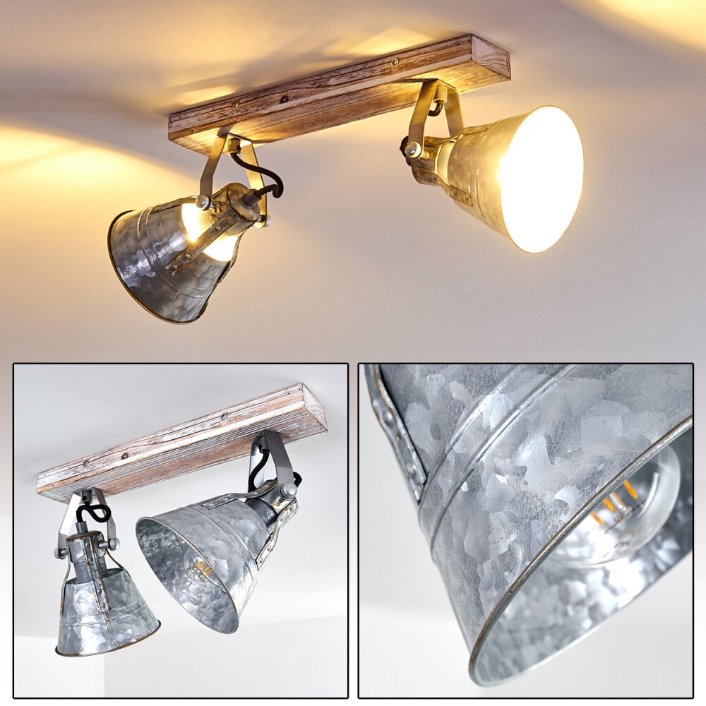 Plafonnier Berkeley Or, Blanc, 2 lumières main product photo