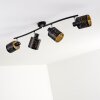 Plafonnier Bathinda Noir, 4 lumières
