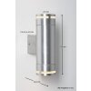 Applique murale Nordlux Can Aluminium, 2 lumières