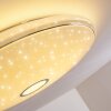 Plafonnier Cirque LED Chrome, 1 lumière, Télécommandes, Changeur de couleurs