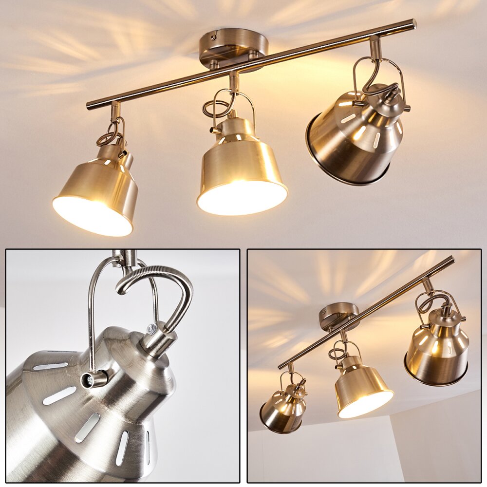 Plafonnier Safari Chrome brossé, 3 lumières main product photo