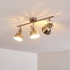 Plafonnier Safari Chrome brossé, 3 lumières