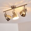 Plafonnier Safari Chrome brossé, 3 lumières