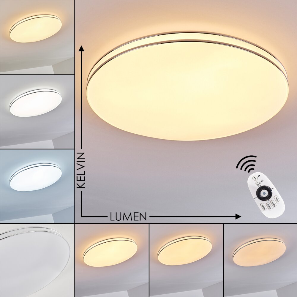 Plafonnier Genthin LED Blanc, 1 lumière, Télécommandes main product photo