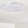 Plafonnier Genthin LED Blanc, 1 lumière, Télécommandes