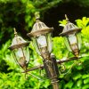 Réverbère Ribadeo Noir doré, 3 lumières
