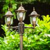 Réverbère Ribadeo Noir doré, 3 lumières