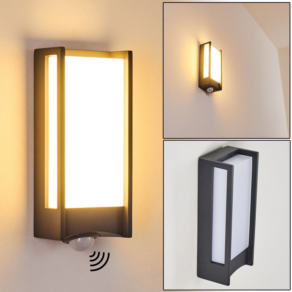 Applique murale d'extérieur Skove LED Anthracite, 1 lumière, Détecteur de mouvement main product photo