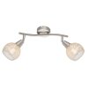 Spot de plafond Globo CALIFORNIA Nickel mat, 2 lumières